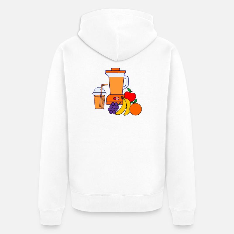 Blender pour smoothie et blender - Veste à capuche bio Premium Unisexe - blanc