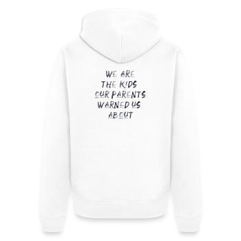 funny saying parents celebrate festival party - Unisex Premium Organic Zip Hoodie - white - Back - Thijin (182cm)