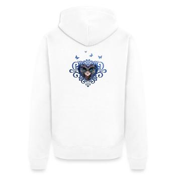 Owl Girl le défenseur de la forêt - Veste à capuche bio Premium Unisexe - blanc - Dos - Thijin (182cm)