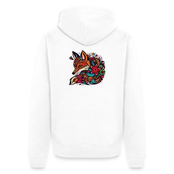 Renard - Veste à capuche bio Premium Unisexe - blanc - Dos - Thijin (182cm)
