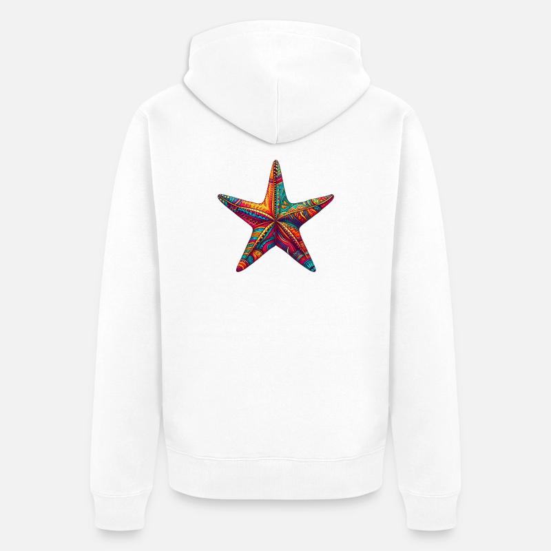 Étoile de mer - Veste à capuche bio Premium Unisexe - blanc
