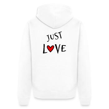 PAAR. ICH HABE GERADE GEHEIRATET. Junggesellinnenabschied. VALENTINSTAG. MARIES - Unisex Premium Bio Zip Hoodie - Weiß - Hinten - Thijin (182cm)
