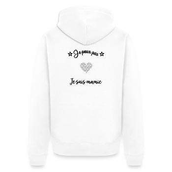 OMA. MUTTERTAG. ALLES GUTE ZUM OMA-TAG - Unisex Premium Bio Zip Hoodie - Weiß - Hinten - Thijin (182cm)