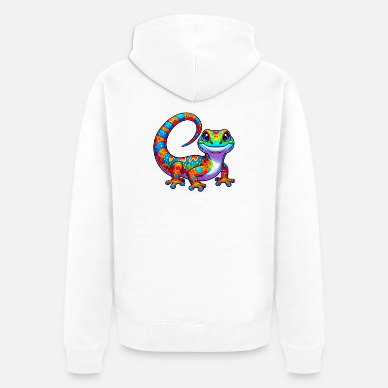 Gecko - Veste à capuche bio Premium Unisexe - blanc