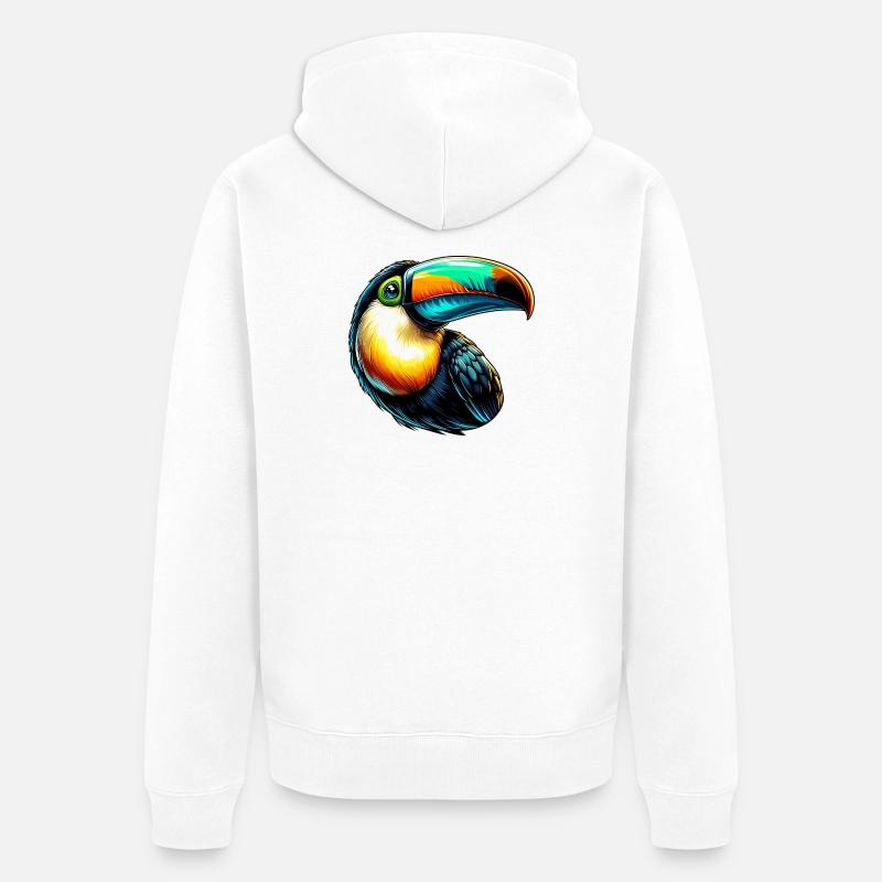 Toucan - Veste à capuche bio Premium Unisexe - blanc