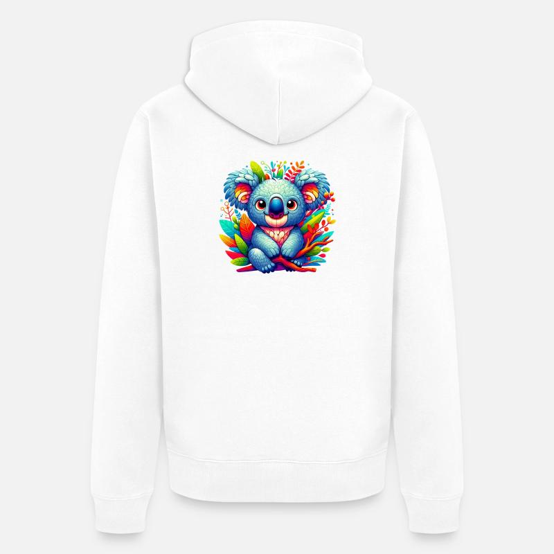 Koala - Veste à capuche bio Premium Unisexe - blanc