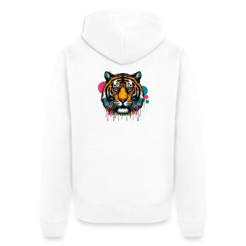 Tigre - Veste à capuche bio Premium Unisexe - blanc - Dos - Thijin (182cm)