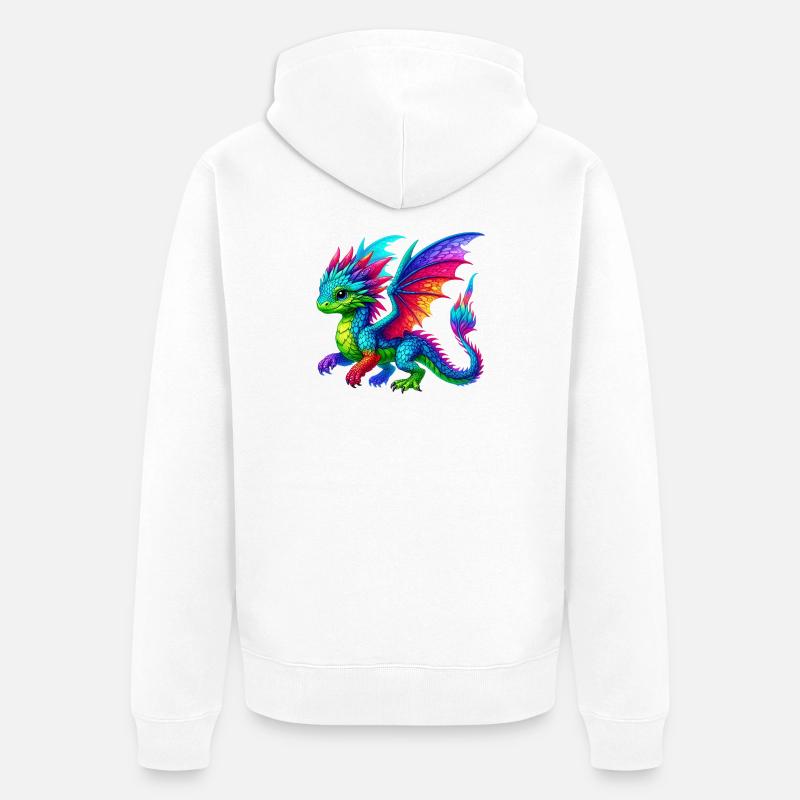 Dragon - Veste à capuche bio Premium Unisexe - blanc