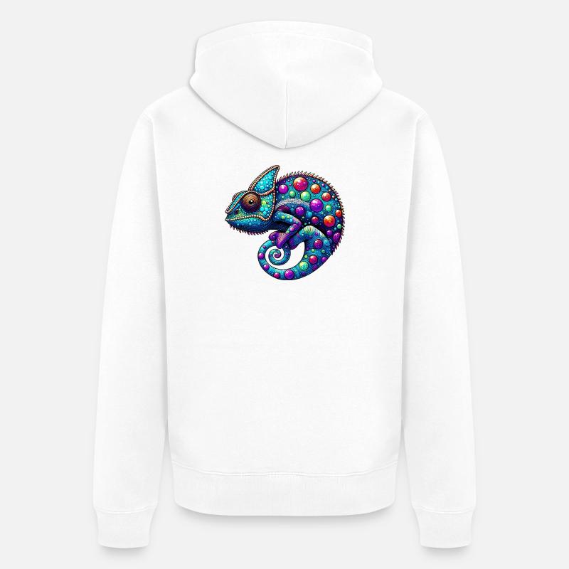 Caméléon - Veste à capuche bio Premium Unisexe - blanc