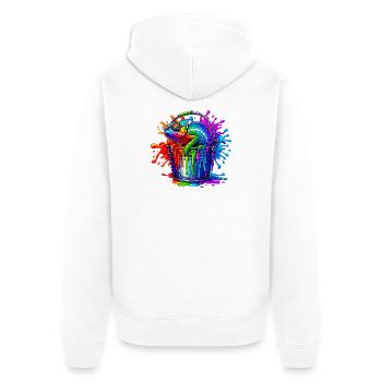 Caméléon - Veste à capuche bio Premium Unisexe - blanc - Dos - Thijin (182cm)