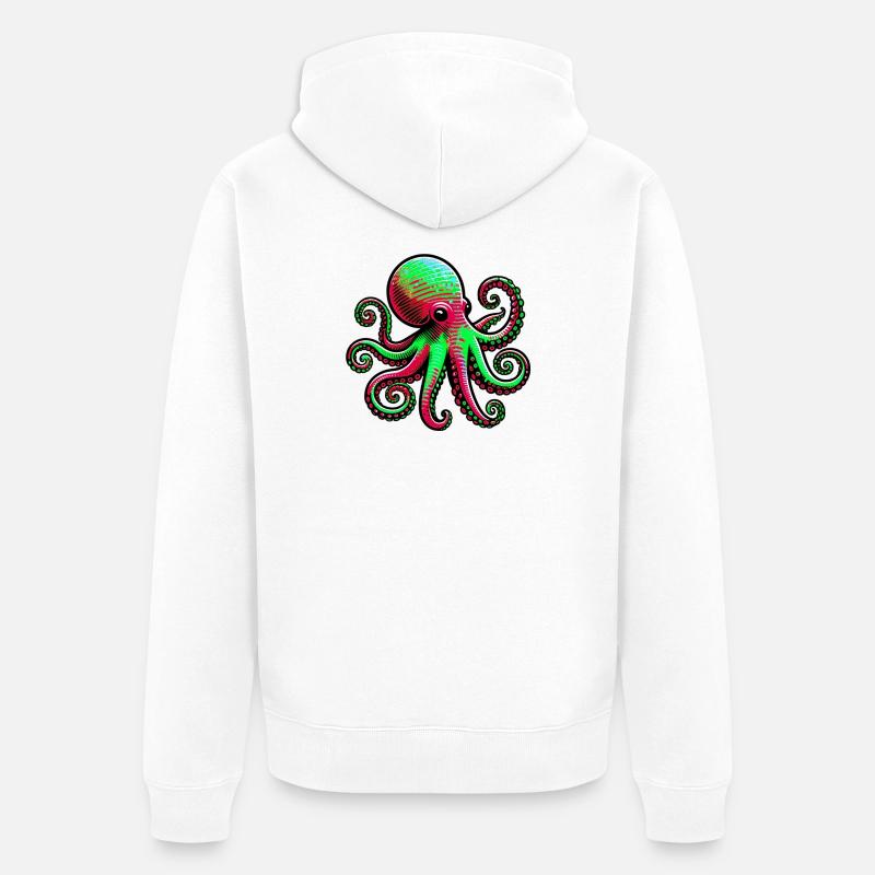 Pieuvre - Veste à capuche bio Premium Unisexe - blanc