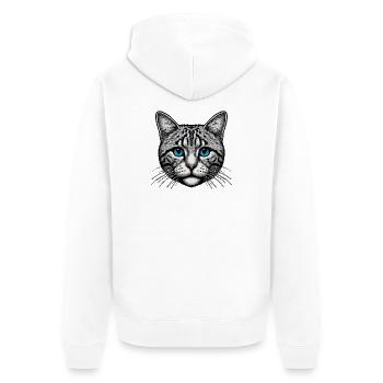 Chat - Veste à capuche bio Premium Unisexe - blanc - Dos - Thijin (182cm)