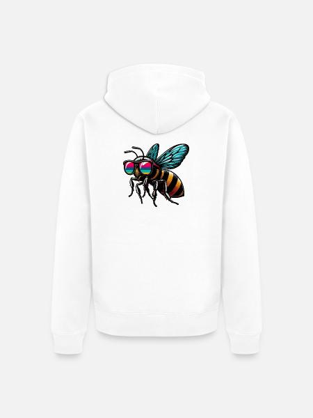 Abeille - Veste à capuche bio Premium Unisexe - blanc