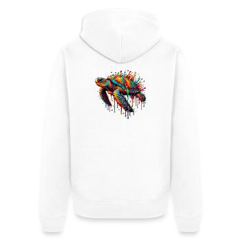 Tortue - Veste à capuche bio Premium Unisexe - blanc - Dos - Thijin (182cm)