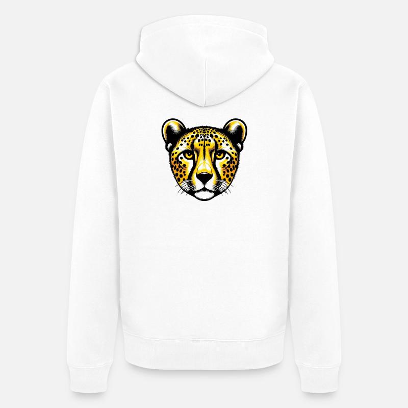 Guépard - Veste à capuche bio Premium Unisexe - blanc