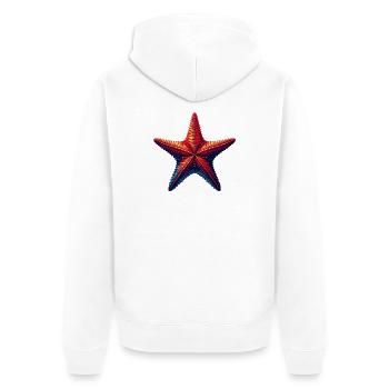 Étoile de mer - Veste à capuche bio Premium Unisexe - blanc - Dos - Thijin (182cm)