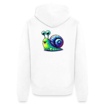 Escargot - Veste à capuche bio Premium Unisexe - blanc - Dos - Thijin (182cm)