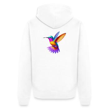 Colibri - Veste à capuche bio Premium Unisexe - blanc - Dos - Thijin (182cm)