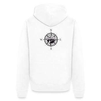 Montagnes - L’aventure vous attend - Veste à capuche bio Premium Unisexe - blanc - Dos - Thijin (182cm)