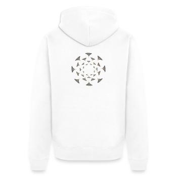 Symbole graphique - Veste à capuche bio Premium Unisexe - blanc - Dos - Thijin (182cm)