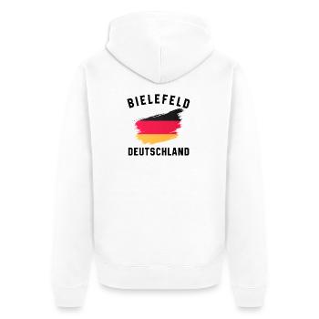 German flag artistic brushstroke - Unisex Premium Organic Zip Hoodie - white - Back - Thijin (182cm)