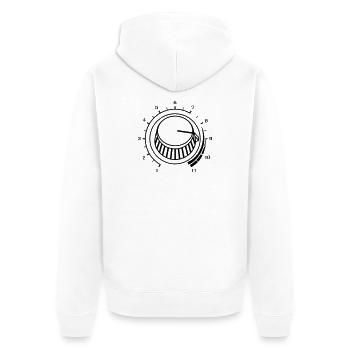 Volume Turn It Up, Lautstärke Musik Party DJ Sound - Unisex Premium Bio Zip Hoodie - Weiß - Hinten - Thijin (182cm)