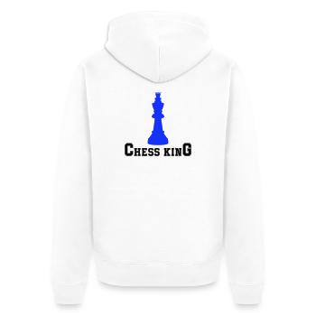 Chess King - Unisex Premium Organic Zip Hoodie - white - Back - Thijin (182cm)