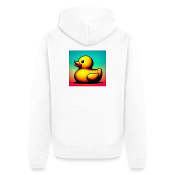 Caneton Canard Canard Canard - Veste à capuche bio Premium Unisexe - blanc - Dos - Thijin (182cm)