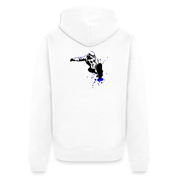 Snowboarders - Veste à capuche bio Premium Unisexe - blanc - Dos - Thijin (182cm)