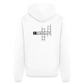 Water transport - mill - Unisex Premium Organic Zip Hoodie - white - Back - Thijin (182cm)