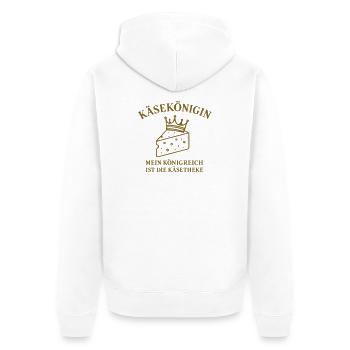 Reine du fromage - Veste à capuche bio Premium Unisexe - blanc - Dos - Thijin (182cm)