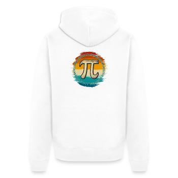 T-shirt emblème Pi Spectrum - Veste à capuche bio Premium Unisexe - blanc - Dos - Thijin (182cm)