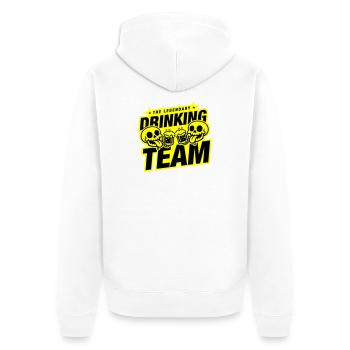 Drinking Team Skeleton Beer - Unisex Premium Organic Zip Hoodie - white - Back - Thijin (182cm)