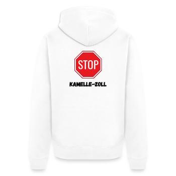 Karneval Kostüm Kamelle - Unisex Premium Bio Zip Hoodie - Weiß - Hinten - Thijin (182cm)