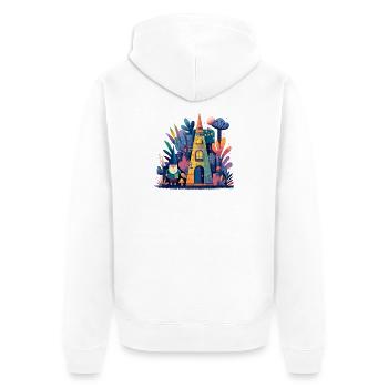 Color Dream Fantasy House Magic Garden - Unisex Premium Organic Zip Hoodie - white - Back - Thijin (182cm)