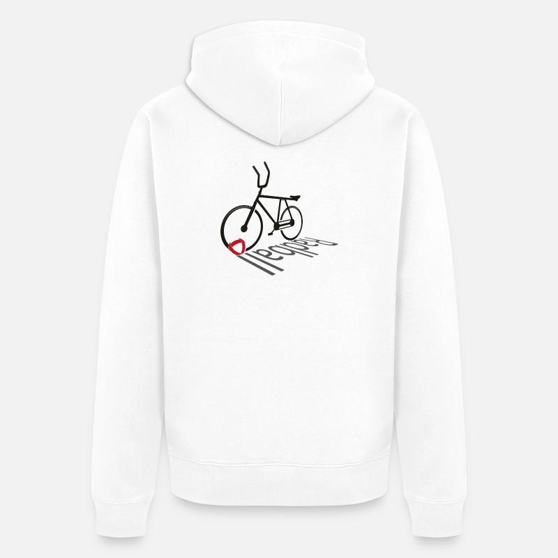 Cyclisme, Cyclball, Cyclisme en salle, Évolution - Veste à capuche bio Premium Unisexe - blanc