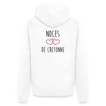 Cretonne wedding 19 years of love - Unisex Premium Organic Zip Hoodie - white - Back - Thijin (182cm)