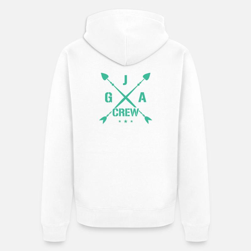 Equipage d’enterrement de vie de garçon - Veste à capuche bio Premium Unisexe - blanc