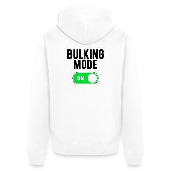 Mode Bulking sur Fun Gym Fitness - Veste à capuche bio Premium Unisexe - blanc - Dos - Thijin (182cm)