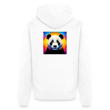 panda - Veste à capuche bio Premium Unisexe - blanc - Dos - Thijin (182cm)