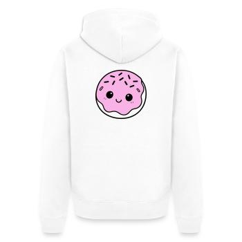 Donut Cute - Unisex Premium Bio Zip Hoodie - Weiß - Hinten - Thijin (182cm)