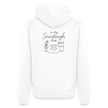 Pâtisserie pâtissière au levain à mon époque - Veste à capuche bio Premium Unisexe - blanc - Dos - Thijin (182cm)