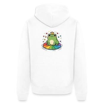 Pride Month LGBT – Schwule Prinzessin - Unisex Premium Bio Zip Hoodie - Weiß - Hinten - Thijin (182cm)