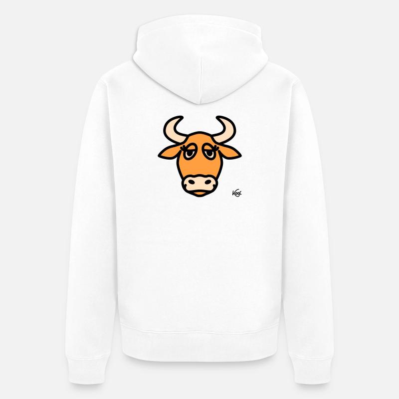 Grand Taureau - Veste à capuche bio Premium Unisexe - blanc