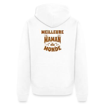 Meilleure Maman du Monde - cadeau pour mère - Veste à capuche bio Premium Unisexe - blanc - Dos - Thijin (182cm)