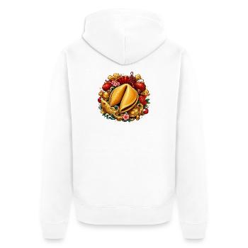 Golden fortune cookie in the magic of the festival - Unisex Premium Organic Zip Hoodie - white - Back - Thijin (182cm)