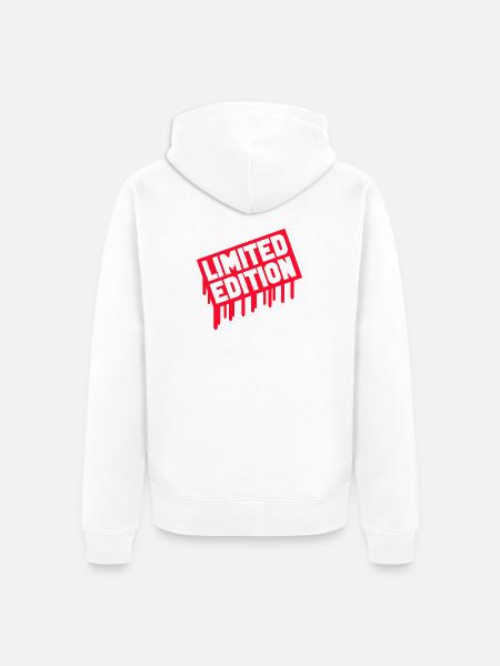 Limited Edition Stamp - Unisex Premium Organic Zip Hoodie - white