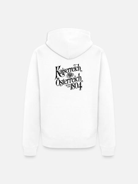 Kaiserreich Oesterreich - gross seit 1804 - Unisex Premium Bio Zip Hoodie - Weiß
