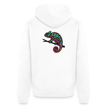 Show off your colors - Unisex Premium Organic Zip Hoodie - white - Back - Thijin (182cm)