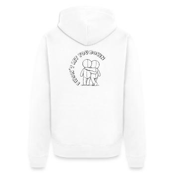 I Will Never Leave You: Supportive Friendship - Unisex Premium Organic Zip Hoodie - white - Back - Thijin (182cm)